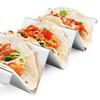 J1UL1N Taco Holders 4-Pack Stainless Steel Stand Rack Tray Style For Baking, Oven Safe, Dishwasher And Grill Compatible