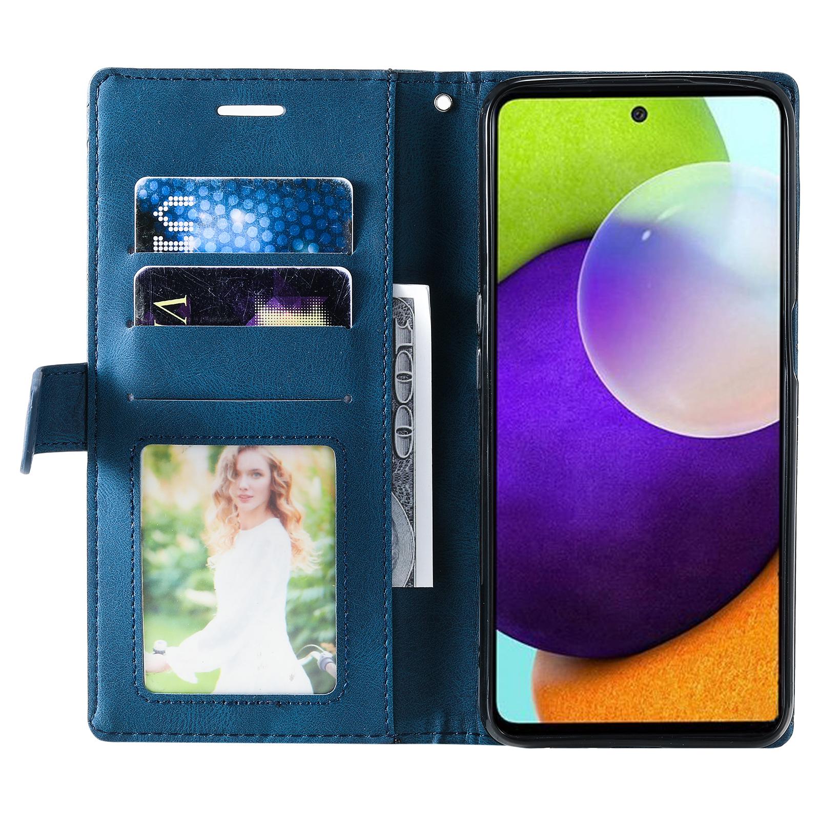 

For Samsung Galaxy A13 4G Case PU Leather Skin-Friendly Flip Phone Cover Blue