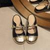 Fashion Female Shoes Slippers Flat Mules For Women 2025 Shallow Slides Cover Toe New Mary Janes Bling Mules For Women 2025 Female Shoes