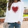 Yousheng Women Hoodie Valentine Day Women Love Heart Graphic Sweatshirt Crew Neck Long Sleeve Loose Pullover Tops