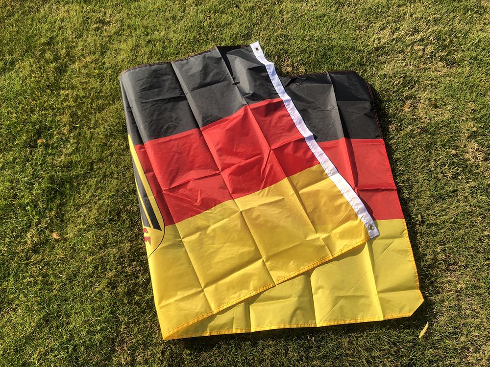 (HIMMELSFAHNE)Deutschland Nationalwappen Flagge 3x5 Fuß 90x150cm doppelte Durchdringung Polyester Hängend Deutschland Nationalwappen Flaggenbanner