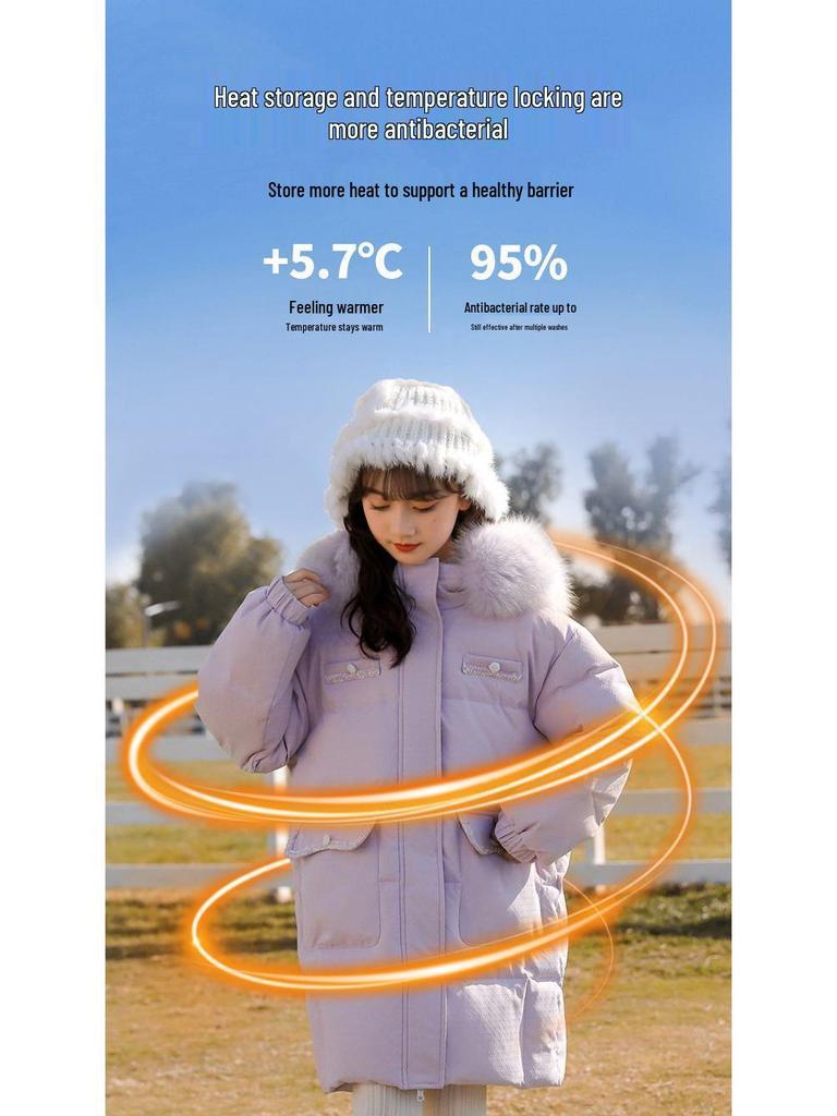 Girls' Mid-Length Down Jacket - 2025 Winter Collection: Thick, Warm, and Stylish for Children