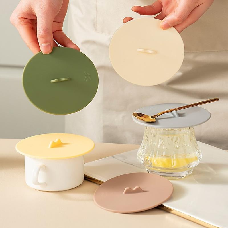 Silikonbecherdeckel Hitzebeständig Auslaufsicher Versiegelt Kaffeetasse Schutzhülle Haushaltsgetränkezubehör