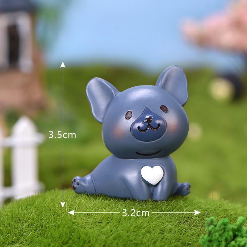 Cute Resin Bichon Frise Dog Statue Ideal For Succulent Planter Decorations And Crafts