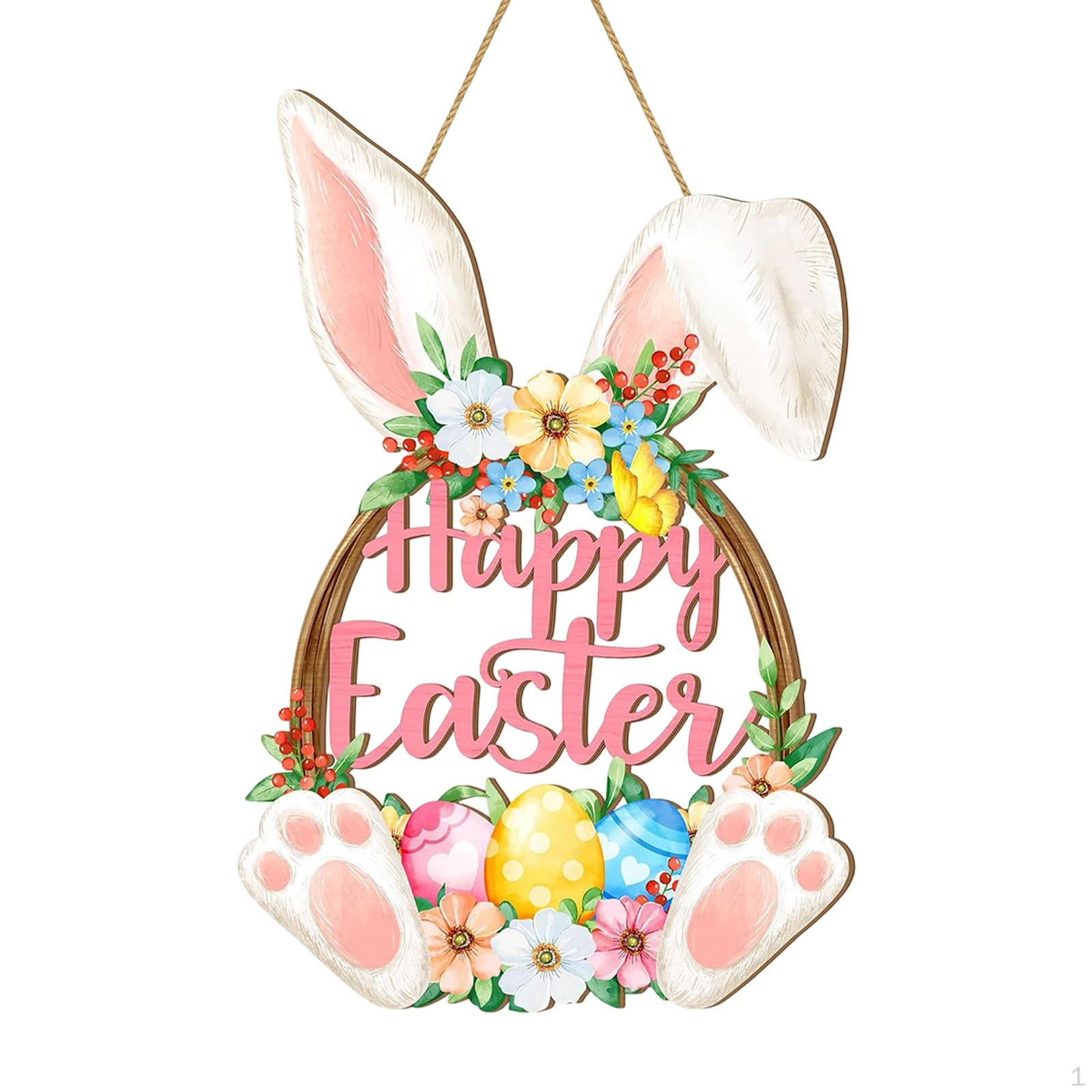 

Welcome to Easter Door Sign with Easter Eggs, Versatile Wall Decoration, Spring 20cm