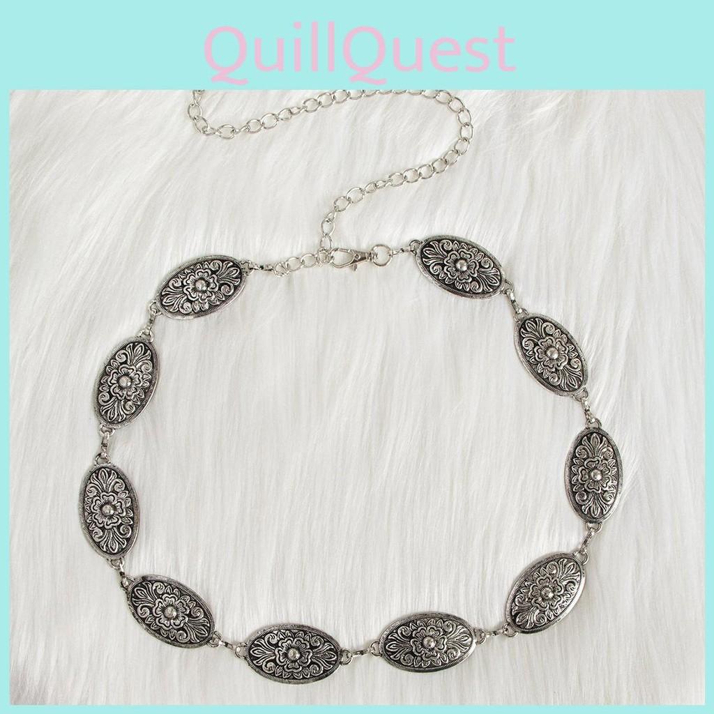 Metal Classic Woman Waist Chain With Embossed Pattern Casual Fashion Accessory