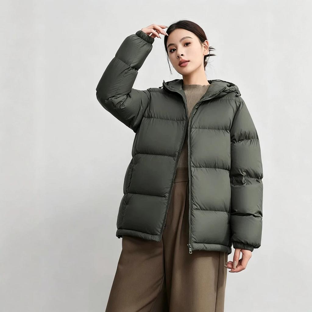 Winter new bread clothes men's and women's down jackets small windproof thickened cold-resistant warm black coat