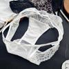 Lady Summer Sexy Lace Edge Leopard Print Mesh Low Waist Triangle Briefs
