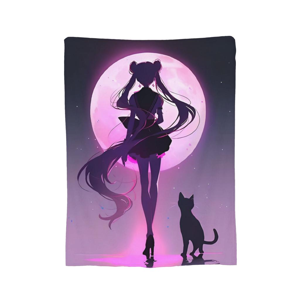 Sailor Moon Decken Samt Sommer Klimaanlage Sailor Moon Multifunktion Dünne Überwurfdecke für Bett Sofa Teppich Stück