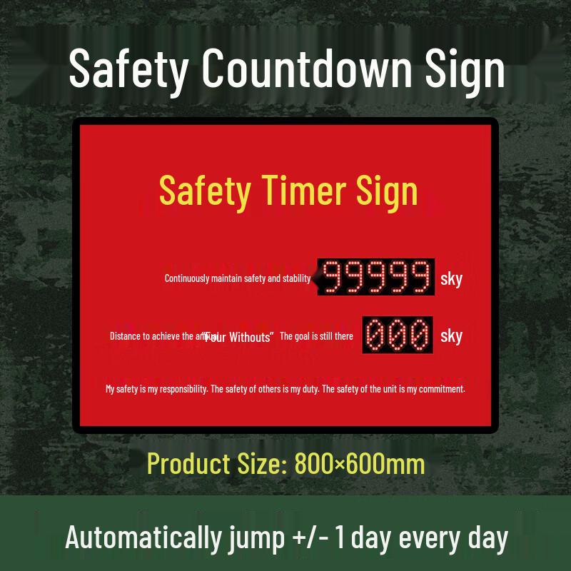 Outdoor LED Safety Countdown Clock
