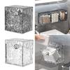 Space Saving Wall Mount Bathroom Storage Box Craft from Sturdy Plastic Portable for Small Bathrooms and Toiletries