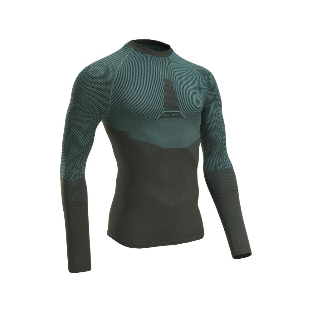 

DECATHLON VAN RYSEL Training Series Colour-blocking Comfortable and Warm Cycling Base Jacket Unisex Dark Green 2XL темно-зеленого
