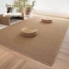 Plain Color Japanese Floor Mat: Living Room/Bedroom Tatami Pineapple Ring Carpet, Imitation Jute, Anti-Scratch