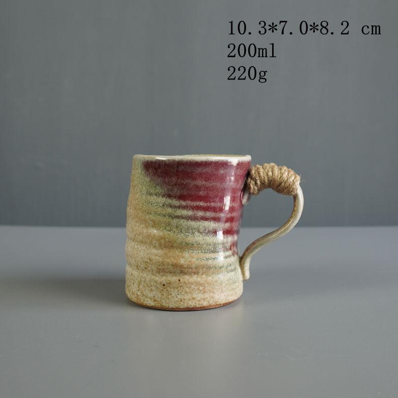 Kiln Ceramic Cup Hemp Rope Handle Mug Creative Water Cup Household High Value Coffee