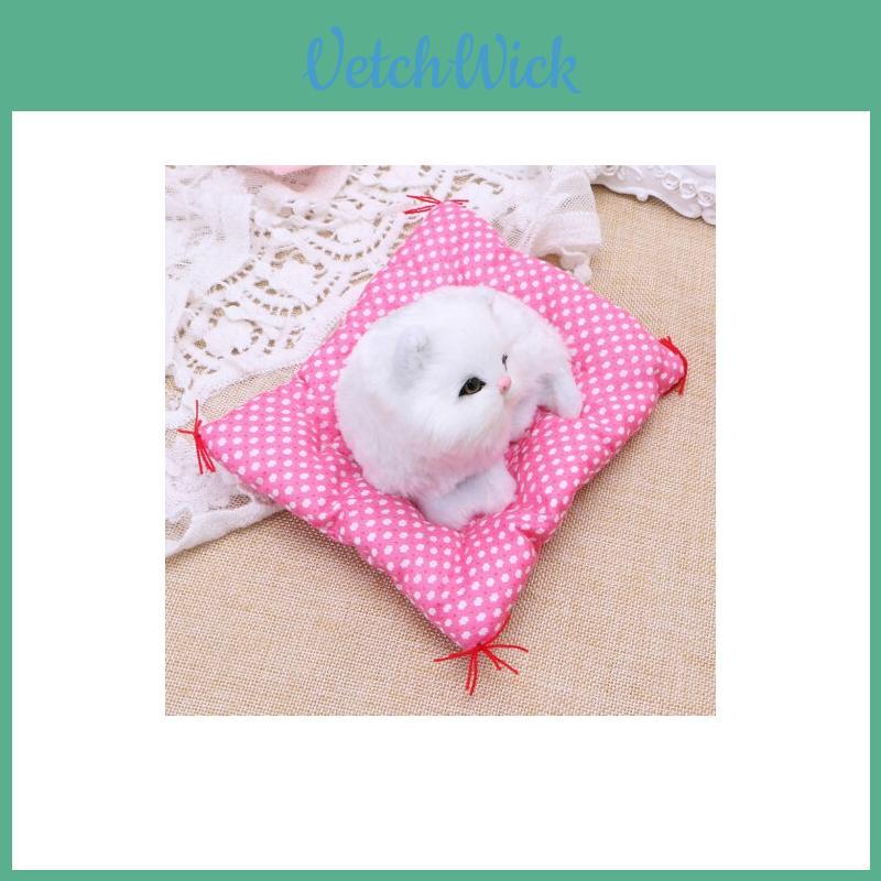 Premium Quality Plush Stuffed Toy Cute Sleeping Cat With Press Simulation Sound