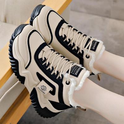 TUINANLE Female Platform Sport Shoes Winter Women High Top Sneakers Plush Warm Casual Sport Sneakers