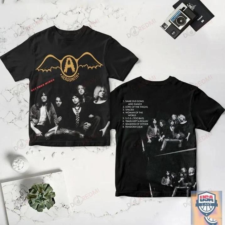 AEROSMITH Band Album AOP 3D T-shirt Adult Unisex XXL