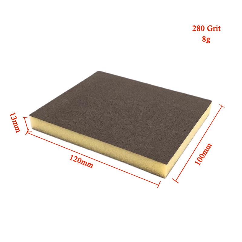 Dual-Sided Sanding Sponge Block for Woodworking, Furniture Polishing & Rust Removal - Wet/Dry Use.