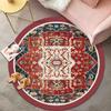 Bohemian Ethnic Round Carpet - Retro Style for Bedroom, Living Room, and Tent