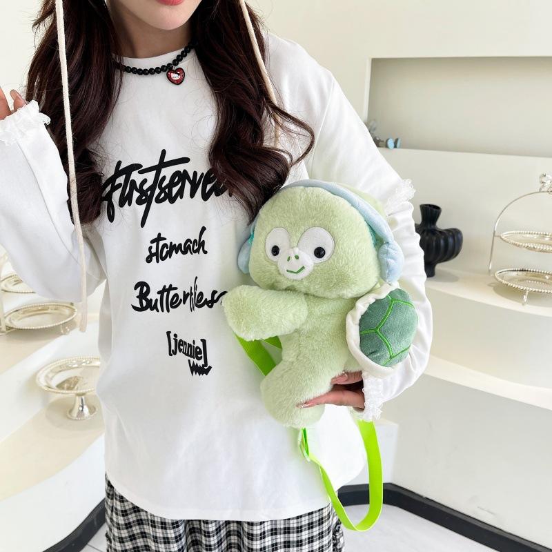 The new super cute capybara doll plush bag cartoon turtle girl messenger bag