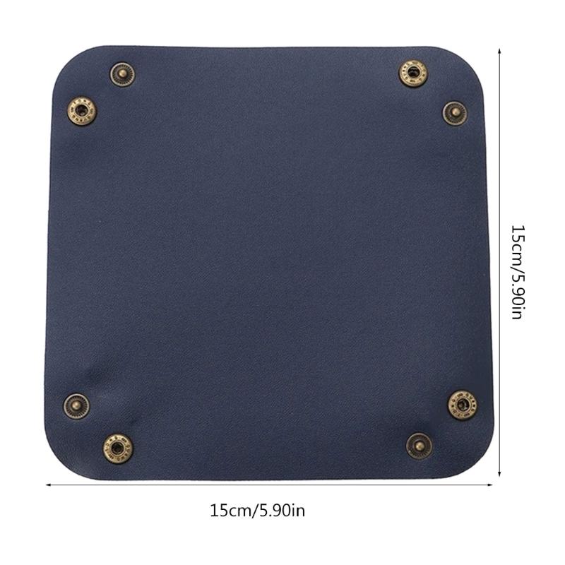 Nordische PU-Leder Faltbare Aufbewahrungsbox Stilvoller und Praktischer Organizer Ständer Halter für Schmuck Kosmetik und Schlüssel