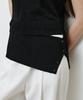 MONGDOL 2-Way Button Layered Round Neck Knit Black Mdkt133Black