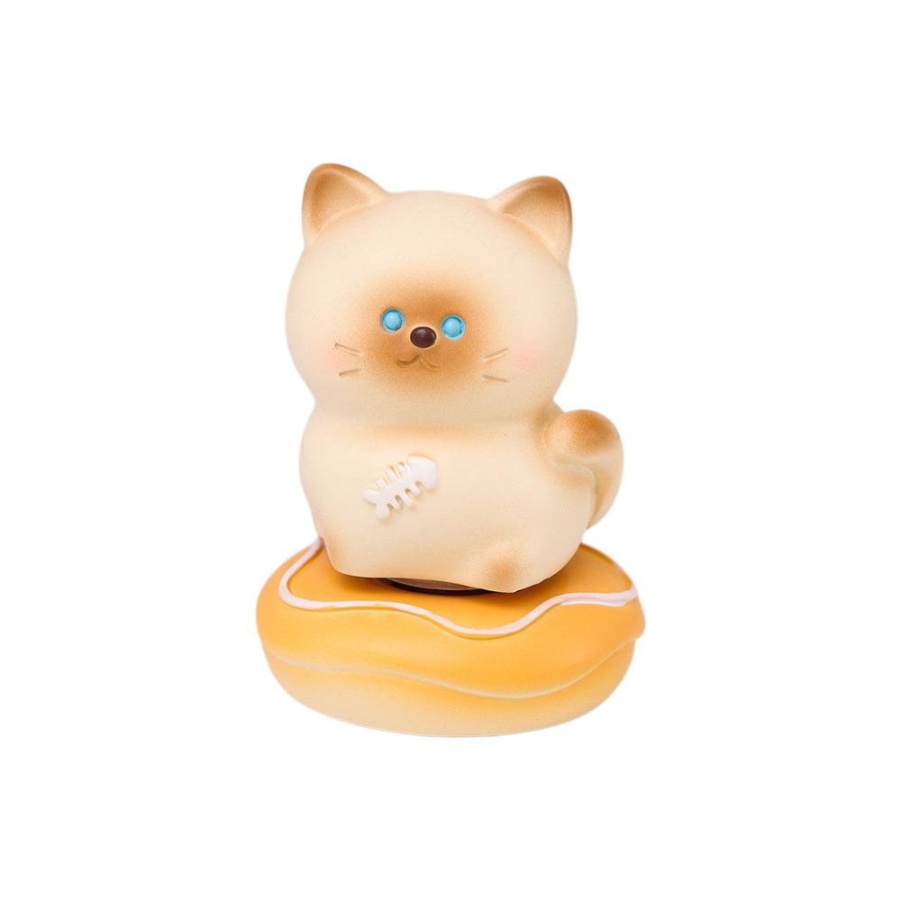 Exquisite Kitty Rotating Figurine Multicolor Table Ornament Cute Siamese Cat Statue  Car Ornaments