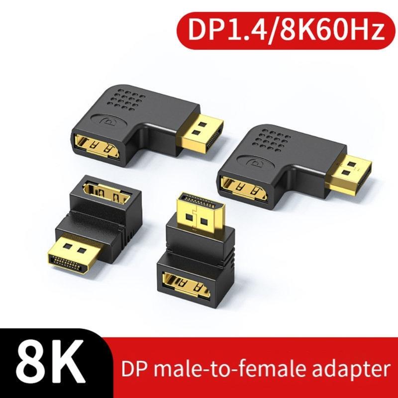 Professional 8K  90 Degree Adapter Converter Connector Male to Female Video for Laptop Monitor Projectors