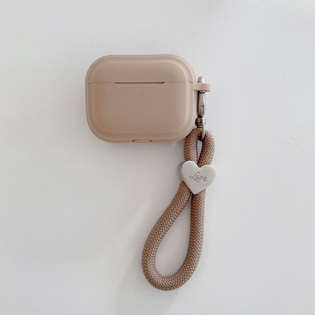 Solid Color Silicone for AirPods 1 /1 Protective Case Pro1 Apple Bluetooth 1/1 Generation Earphone Case Love Hand Rope
