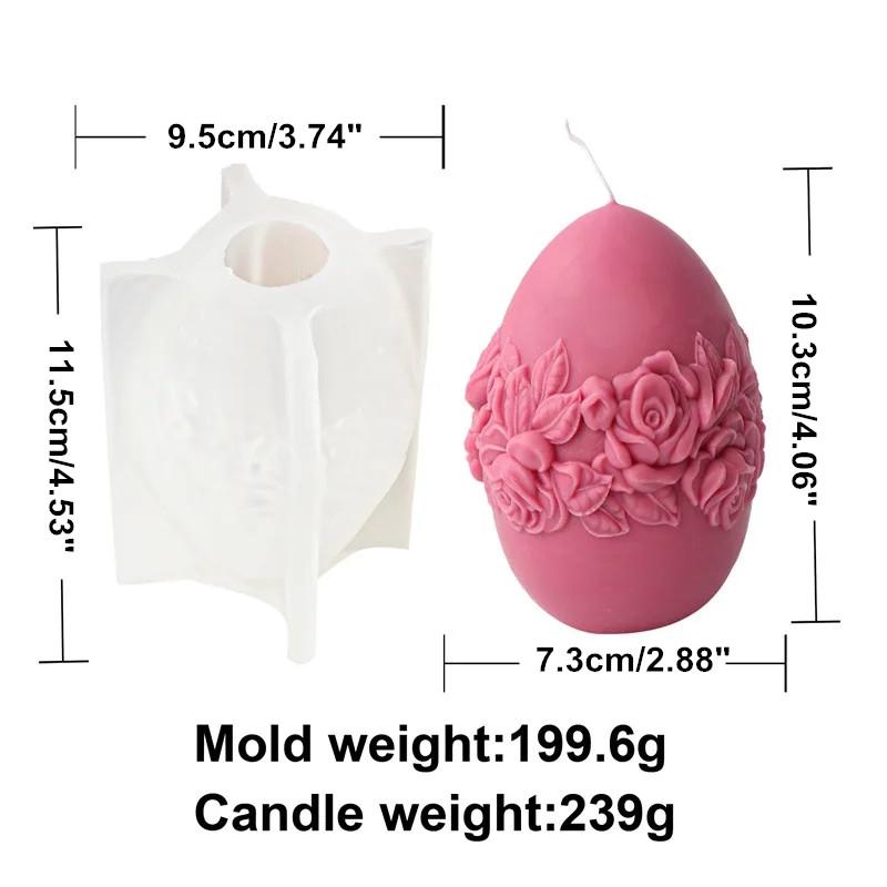 10cm Flower Easter Egg Candle Mould Eggshell Shaped Silicone Candle Making Molds Resin Soap Casting Gifts Home Decor Butterfly