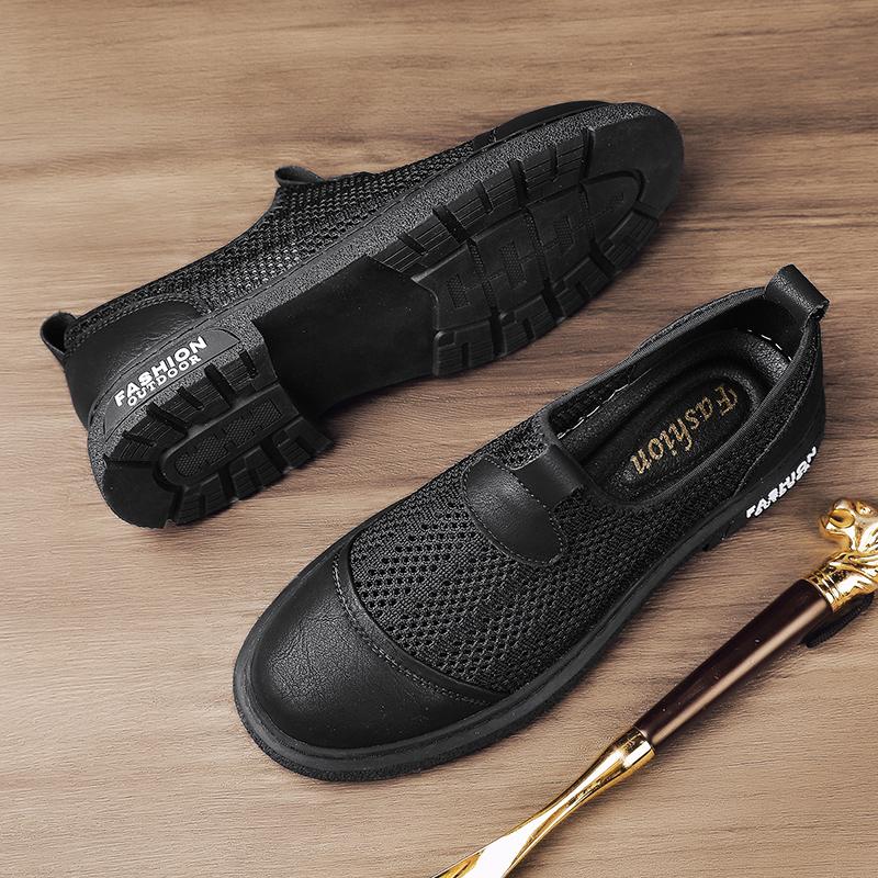 Fashion Summer Men's Hollow Mesh Shoes Breathable Men's Trendy Beach Shoes Outdoor Camping Shoes Fashion Casual Shoes Non Slip New