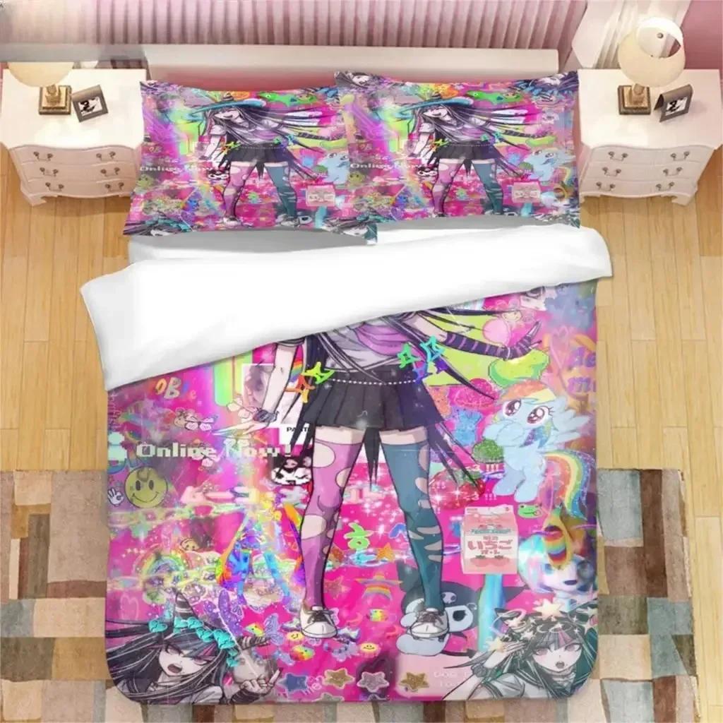 

Comforter New Fashion Game Anime Hiyoko X Ibuki Bedding Set Printed With Bed Soft Queen King Size Bedclothes Home Comforter (quilt)-EU Single(135*200cm)3pcs