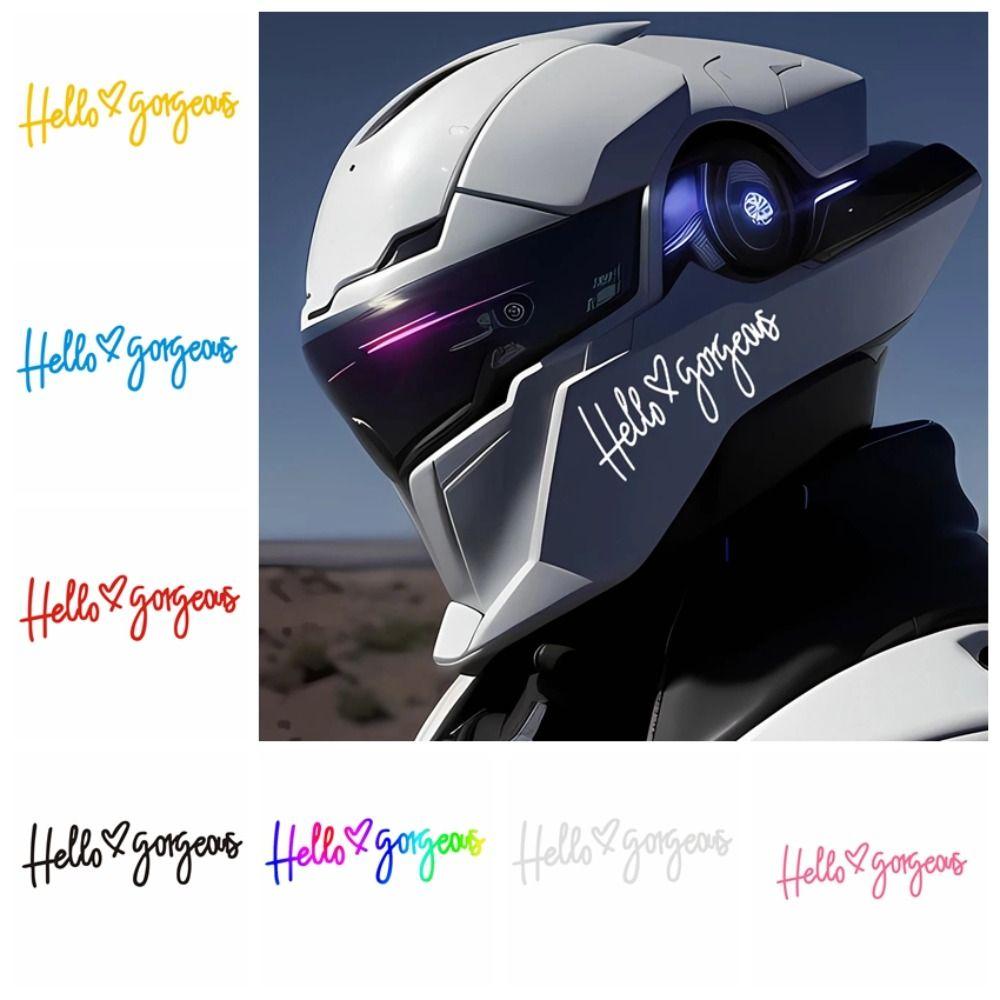 

Letter Hello Gorgeous Car Sticker Reflective Hello Gorgeous Decals Car Decoration rose red