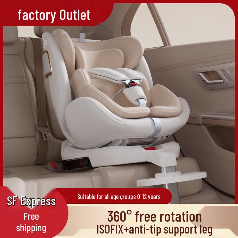 

Вращающееся на 360° автокресло для детей от рождения до 12 лет Platinum Green with ISOFIX and Support Leg