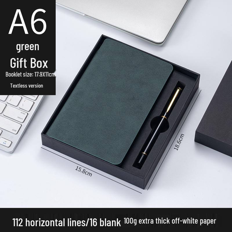 Customizable Sheepskin Notebook with Pen & Free Engraving - Company Logo 2025 Diary, A6/A5/B