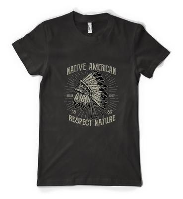 Indianischer Häuptling Respektiere die Natur Personalisiertes Erwachsenen- und Kinder-T-Shirt