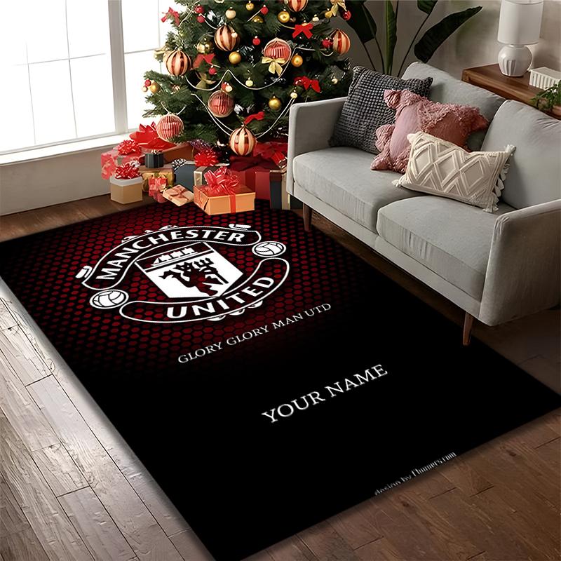 [Manchester United Manchester City Printed Carpet] Non-slip Office Rug, Cozy Area Carprt for Living Room Use, Soft Home Sofa Chair Mat