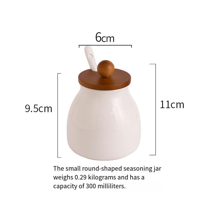 Ceramic Spice Jar Set Three-piece Solid Seasoning Storage Container Seasoning Jars & Bottles