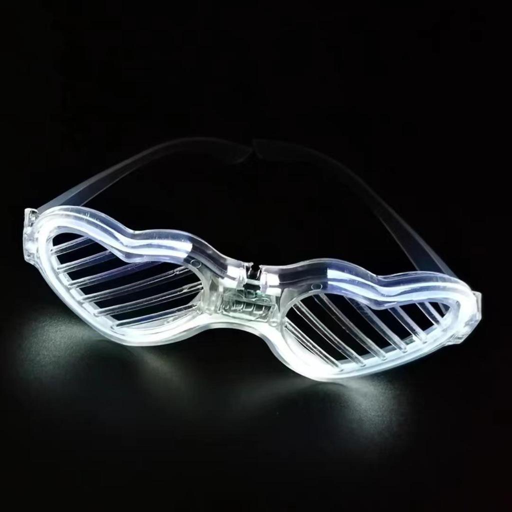 Occhiali a Lamelle Disco Illuminati - Accessori Lampeggianti per Vita Notturna Adulti