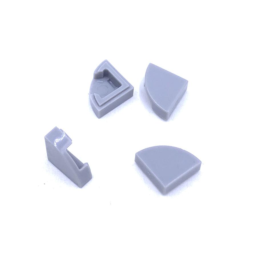 

200 шт. Сделай сам 25269 Гладкие треугольные строительные блоки Плоская плитка Круглый 1x1 Четверть 1/4 Детали Собираются Кирпичики Совместимые Детские игрушки светло-серый