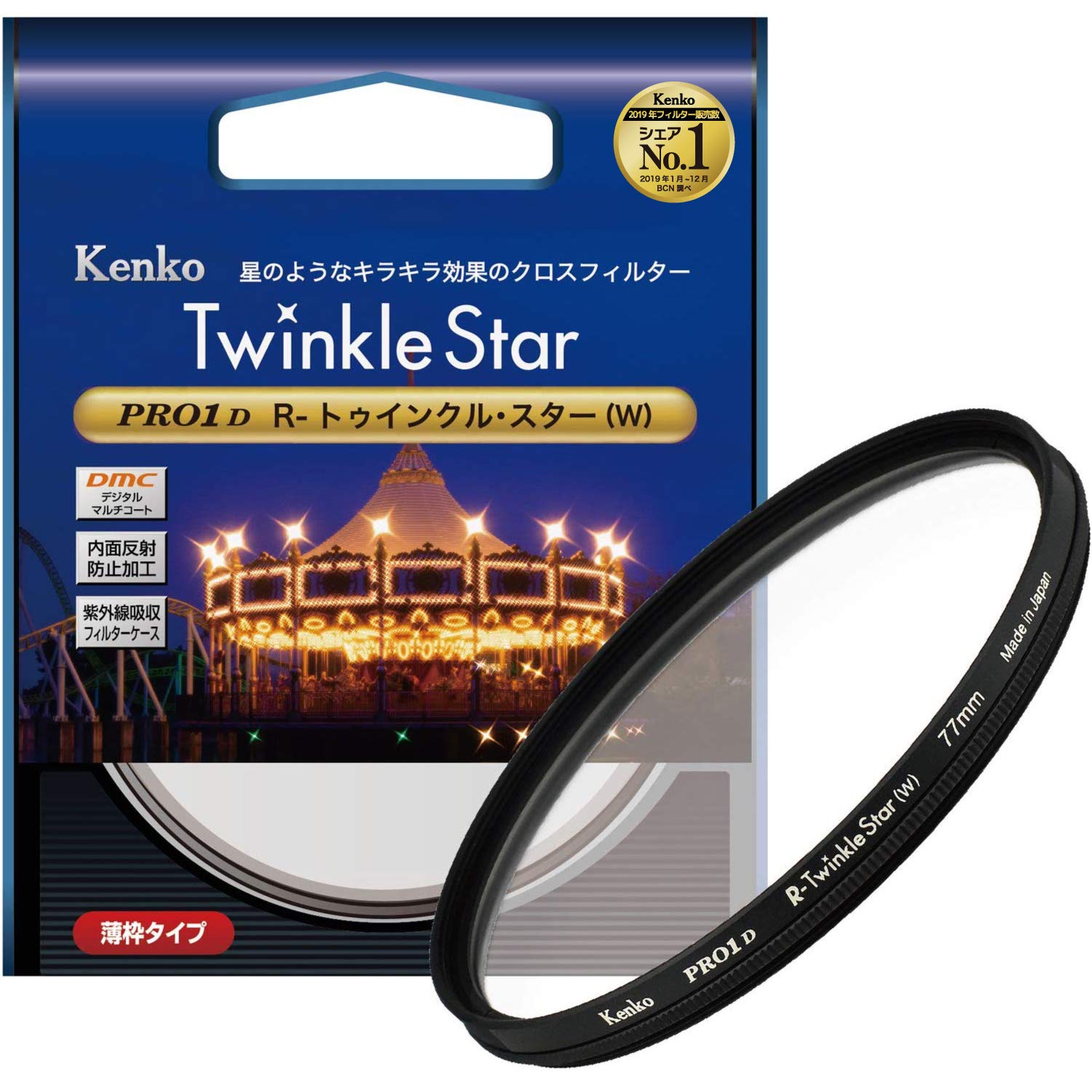 

Фильтр Kenko Cross Filter PRO1D Star 77 мм для перекрестного эффекта 827710 R-Twinkle (W)