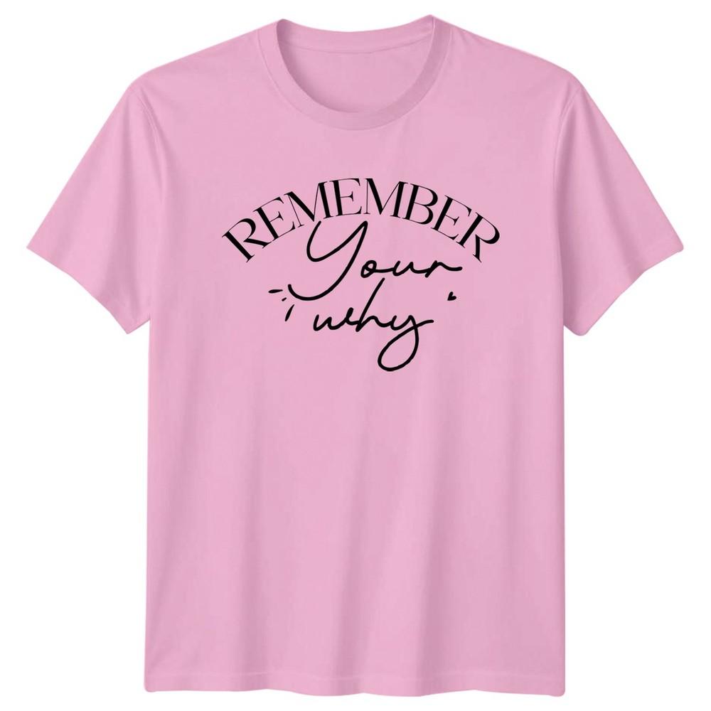 Remember Your Why TShirt Inspirational Motivational Gift For Him And Her