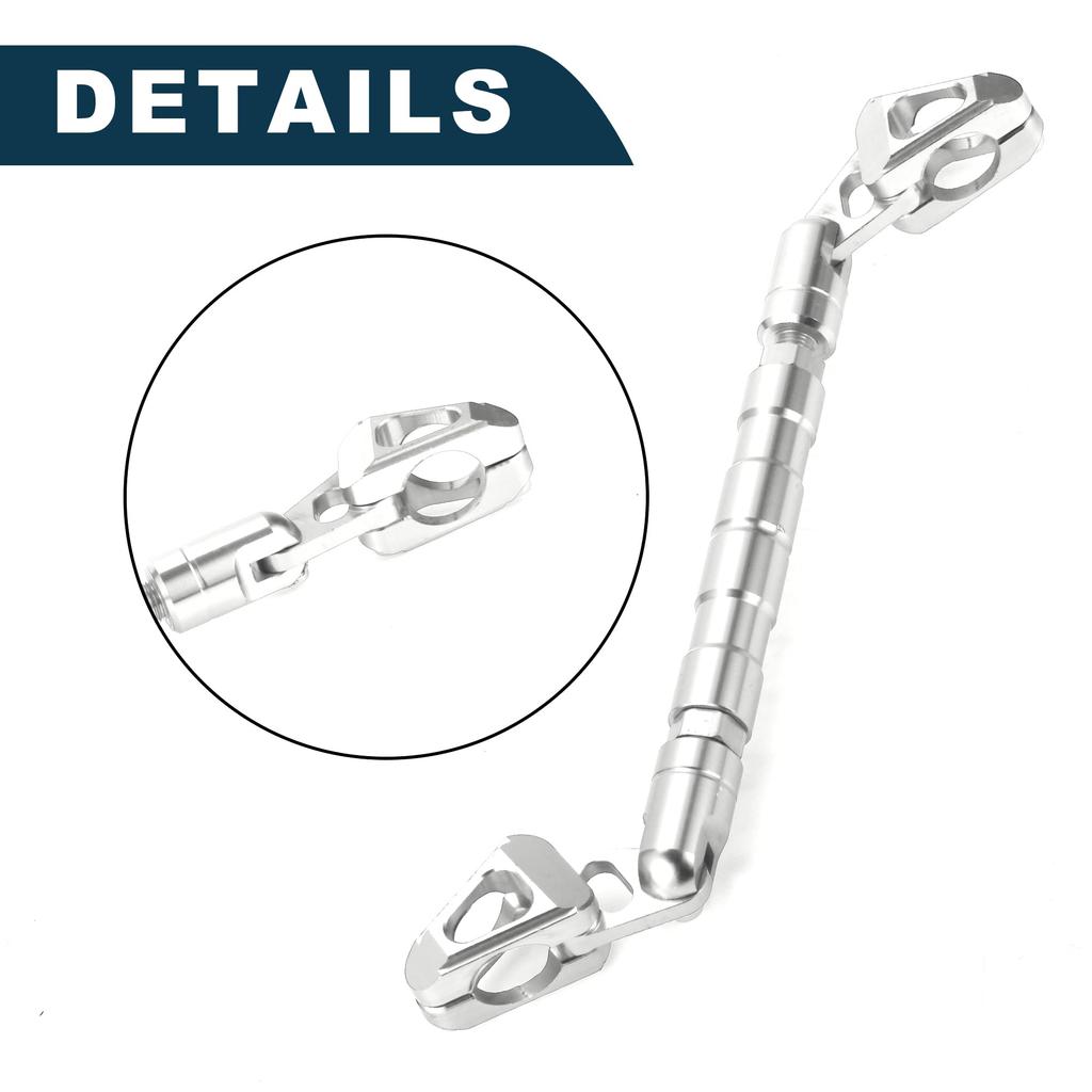 TUCKBOLD Motorcycle Handlebar Balance Silver with Brace, Crossbar, Tone, Wrench, Adjustable, 33-37.5cm