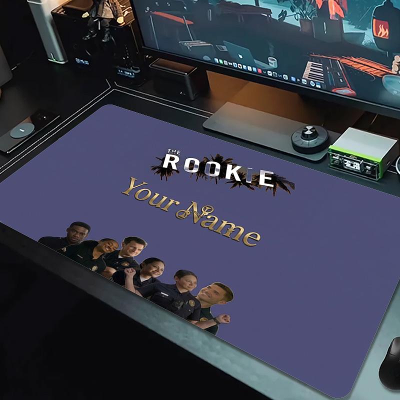 The Rookie Custom Name Large Size Mouse Pad Large Gaming Table Cushion Non-slip Laptop Tablet Big Mousepad XXL Mat Mini PC Playmat With Lock edge