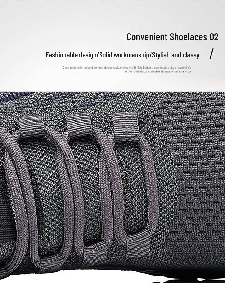 Men's Flyknit Breathable Mesh Slip-On Casual Shoes