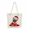 Mops-Print dicke Seil-Einschulter-Strandtasche 7261 KTB