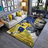 Sports Area Rug, Ronaldinho Brazil 10 World Cup 2006 Germany Vintage Poster, Fan Cave Decor, Non-Slip Mat