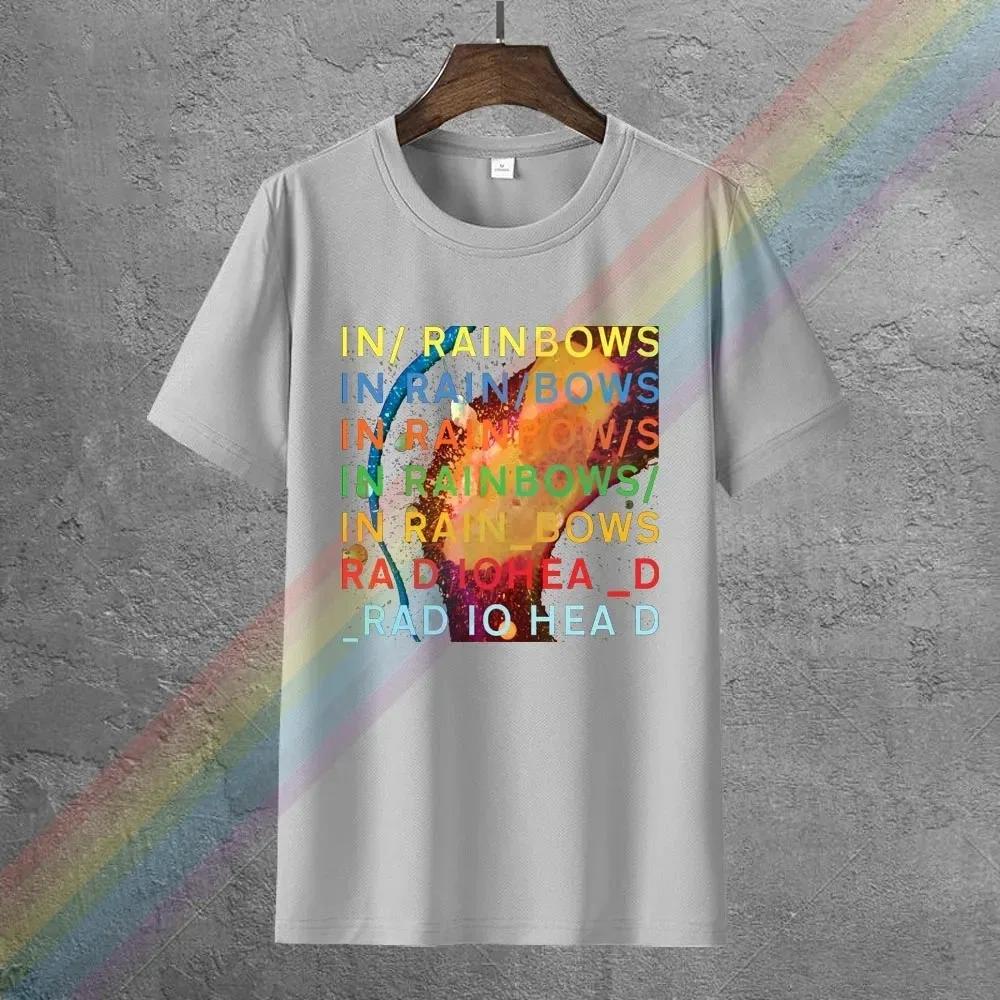 Radiohead in Rainbows Rock Radiohead Czarny T-Shirt S-5Xl Męski Bawełniany T-Shirt Moda Męski T-Shirt Zwykły