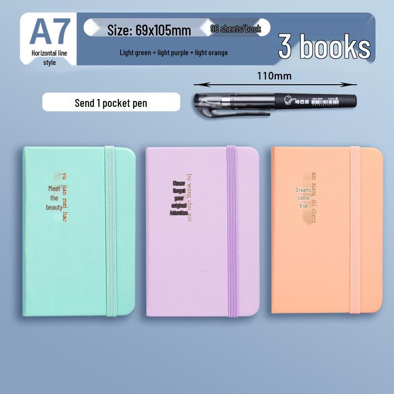 A7 Mini Pocket Notebook - Portable, Simple Style, High Value Memo Pad