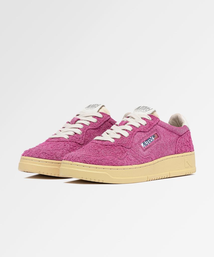 Autry Medalist Sneakers In Hairy Suede Fuchsia